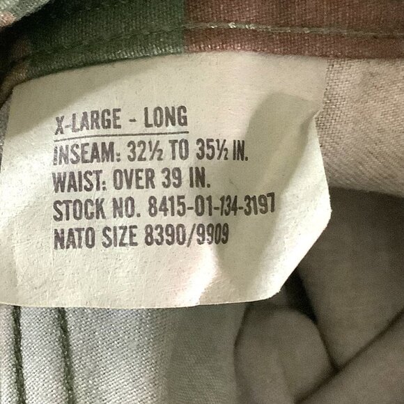 NATO Issued Woodland Camouflage Military Pants XL Long Adjustable Waist Cotton - Picture 4 of 13